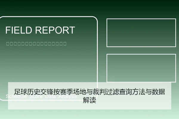 足球历史交锋按赛季场地与裁判过滤查询方法与数据解读